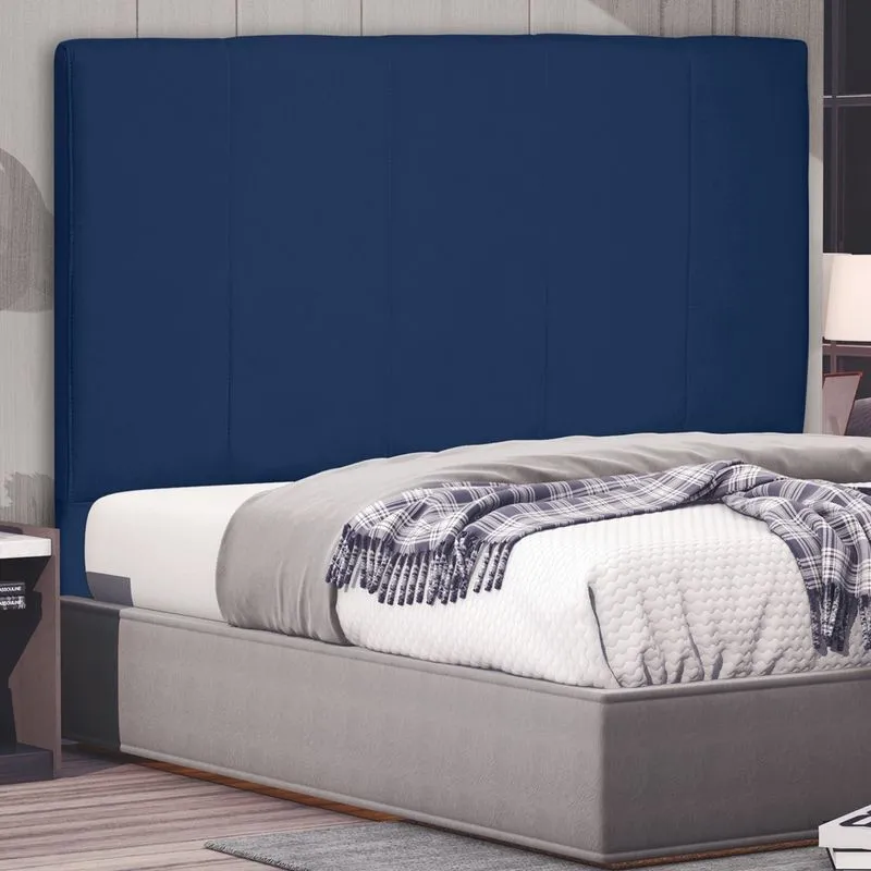 Cabeceira de Cama Box Casal Quenn Ravenna 1,60m Azul