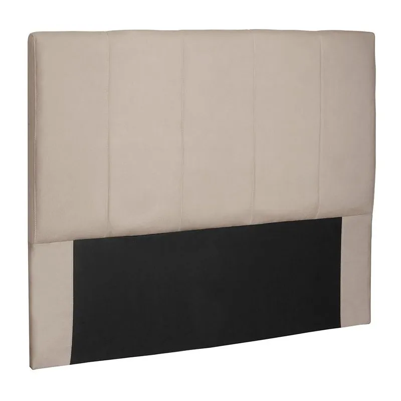 Cabeceira Queen Pallazio Ravenna Estofada Suede Bege