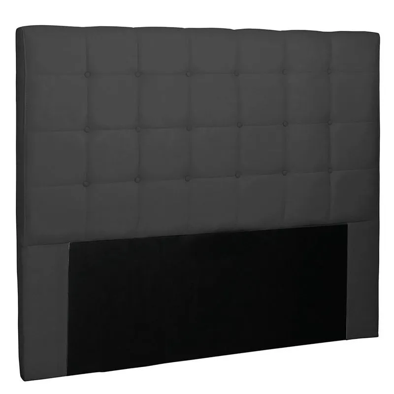 Cabeceira Casal Estofada Spezzia Decor Verona Suede Preto