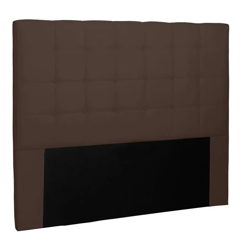 Cabeceira Solteiro Estofada Verona Suede Veludo Café