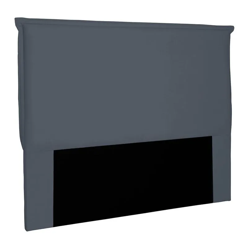 Cabeceira Casal Estofada Pallazio Veneza Suede Cinza Escuro