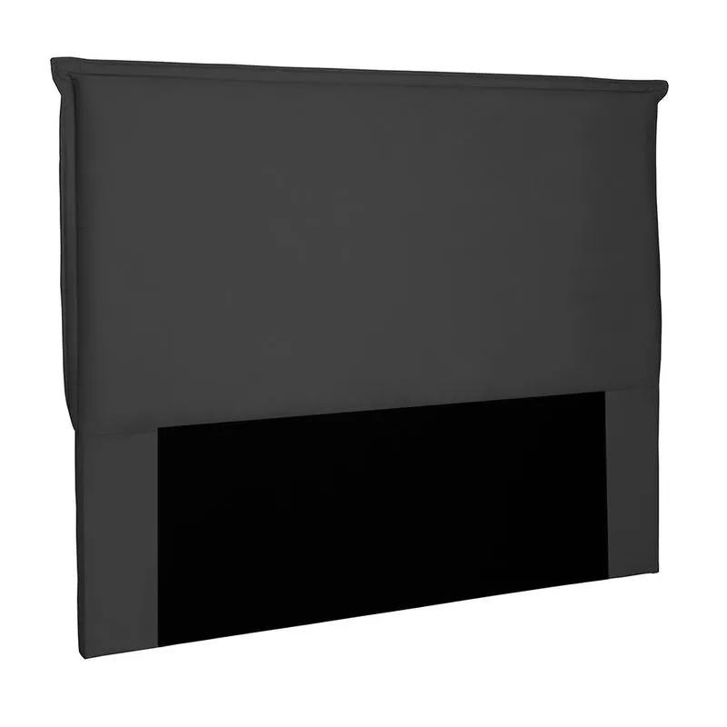 Cabeceira Solteiro Veneza Estofada Suede Preta