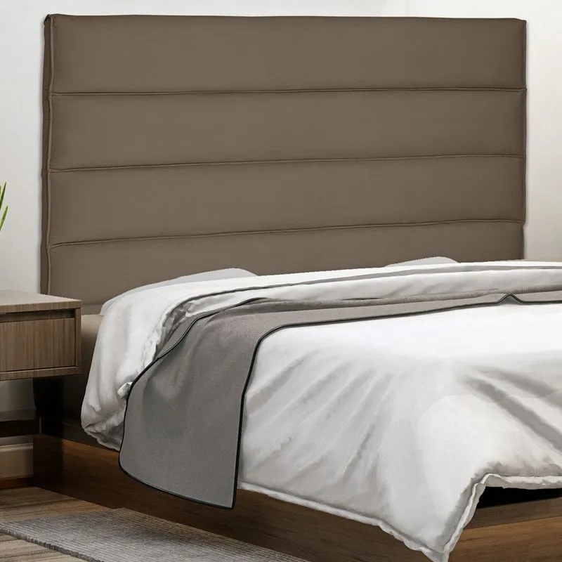 Cabeceira Box Casal Estofada Italiana 160 cm Suede Caramelo
