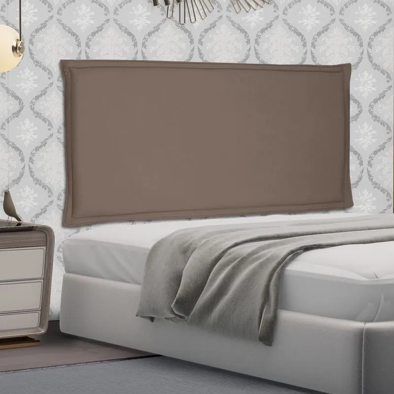 Cabeceira Painel Casal Estofada Veneza 1,40 m Suede Caramelo