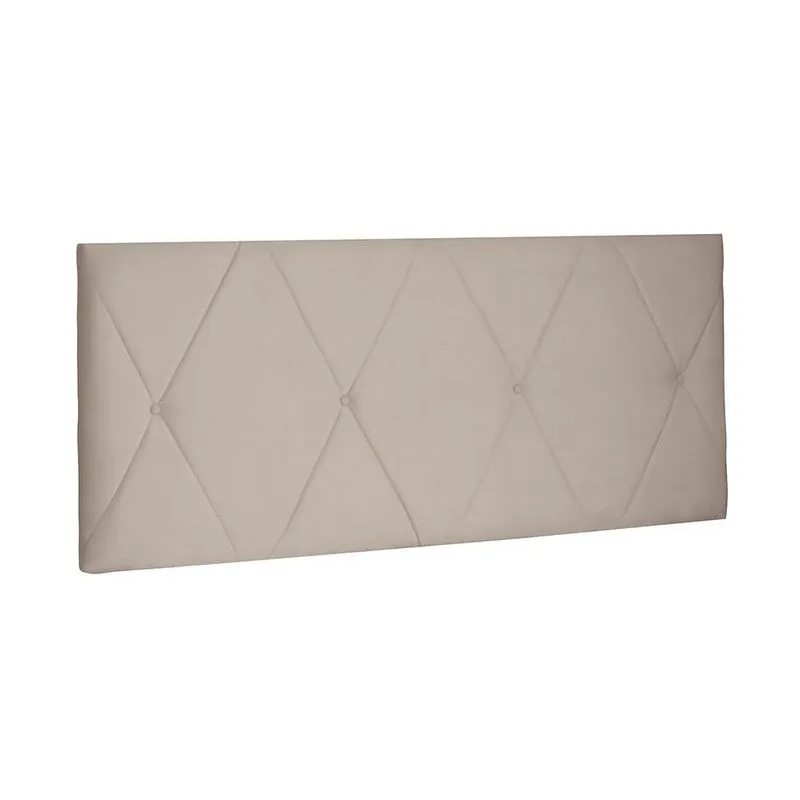 Painel para Cama Box Queen Aquilla Estofado Suede Bege