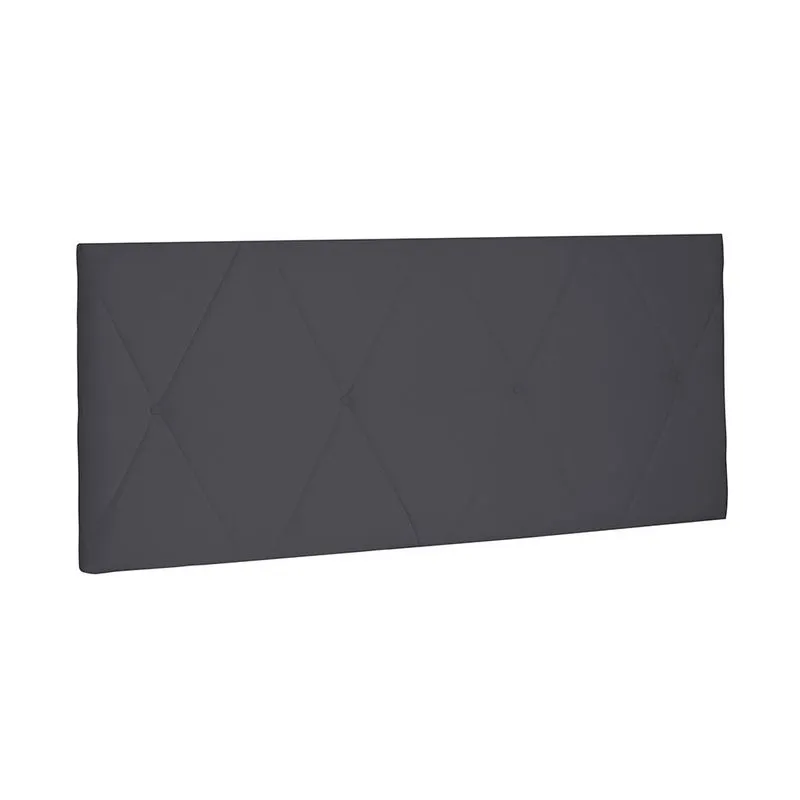 Painel para Cama Box King Aquilla Estofado Suede Cinza Escuro