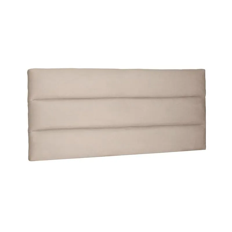 Cabeceira Painel Solteiro La Italiana Estofada MDF Suede Bege