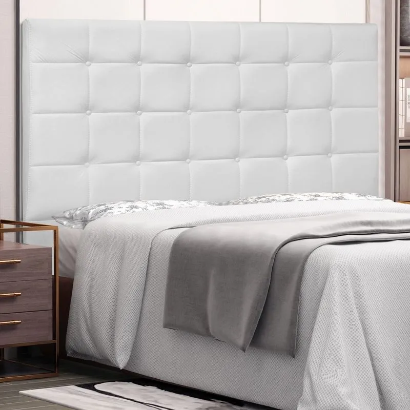 Cabeceira de Casal Estofada Verona 1,40 m Corano Branco