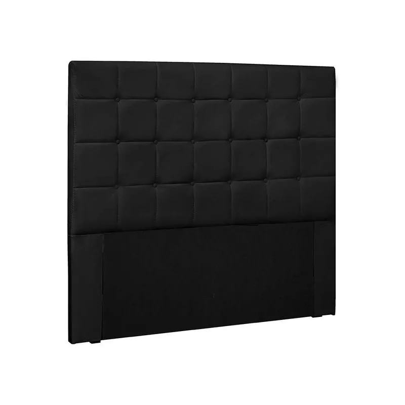 Cabeceira Casal Estofada Spezzia Decor Verona Poliuretano Preto