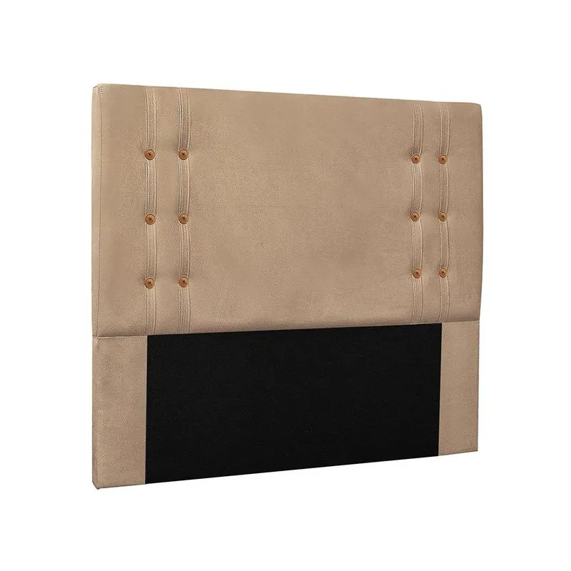 Cabeceira Solteiro Estofada Gênova Suede Bege