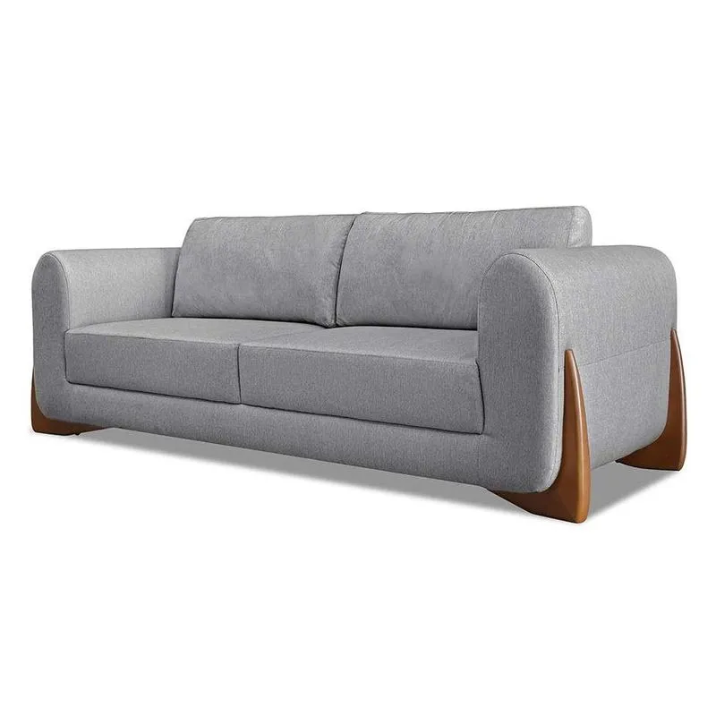Sofá 4 Lugares Spezzia Decor Yves Linho Cinza