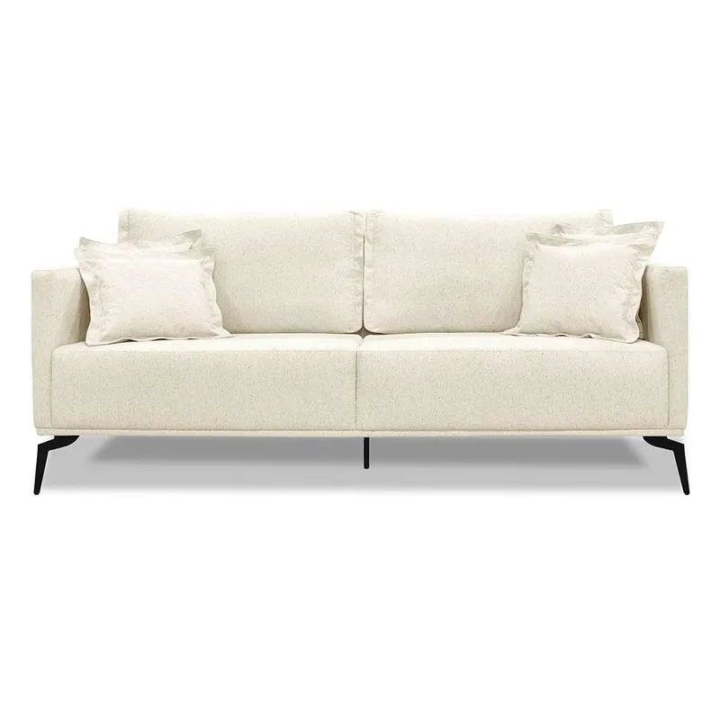 Sofá 3 Lugares Spezzia Decor Lazio Linho Natural 200 cm