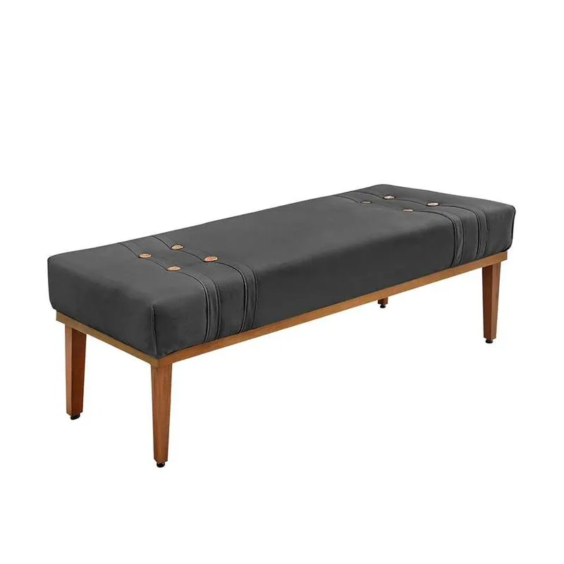 Recamier Gênova Suede Cinza 140 cm