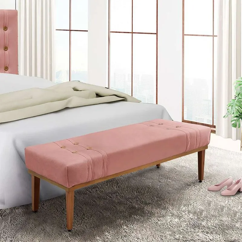 Recamier Gênova Veludo Rosa 90 Cm