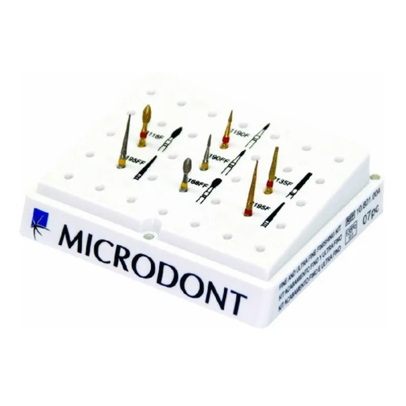 Kit De Pontas Diamantadas Para Acabamento Fino E Ultrafino - Microdont