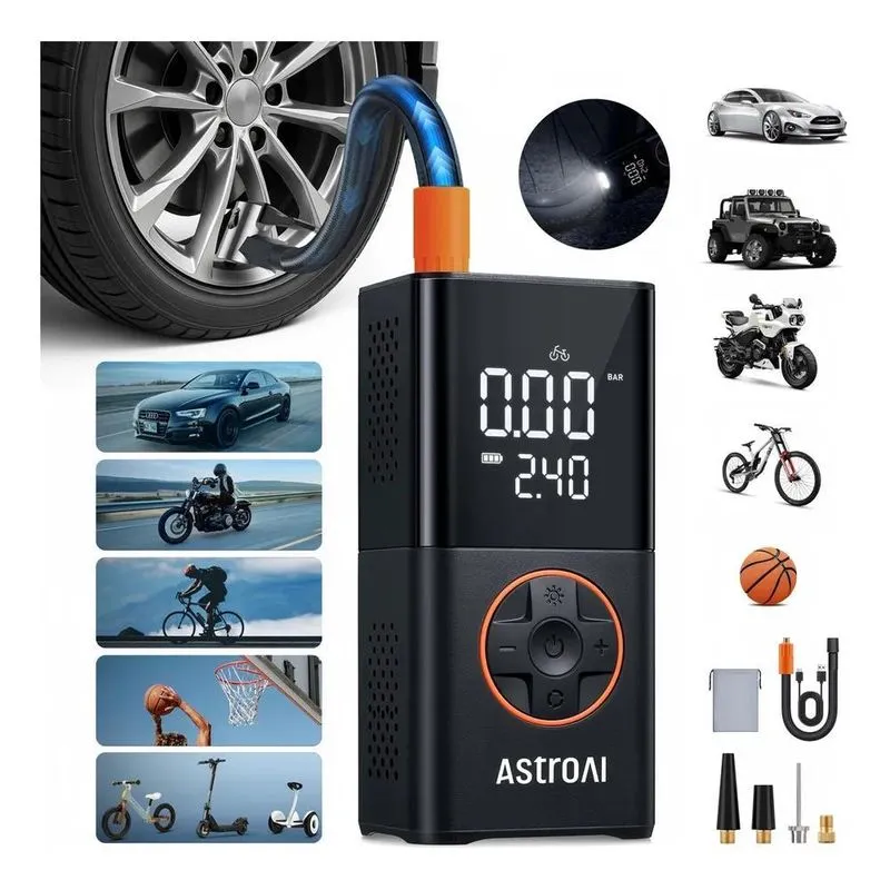 3x Astroai L7 Pneu Inflator Compressor De Ar Portátil Bomba