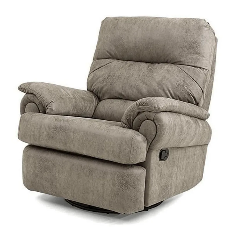 Poltrona Reclinável Mh-1217 Herval Estofada Com Massageador Veludo Cinza C