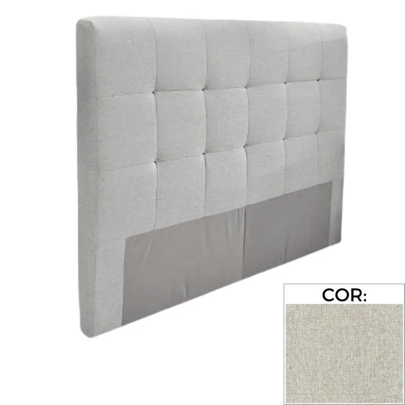 Cabeceira MH-2680 Herval Estofada Queen para Colchão 158 cm Linho Cinza C