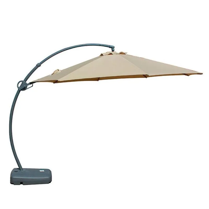 Ombrelone Lateral Barbados Rivatti 350 cm em Alumínio com Base Capa em Poliéster Fendi