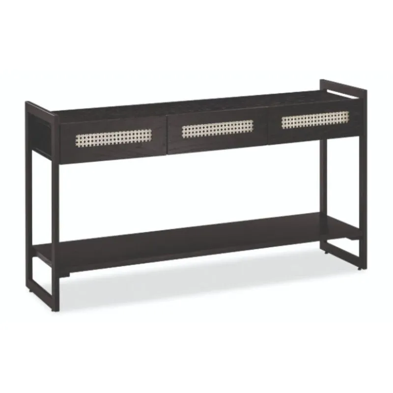Aparador 142 Cm Mh-5367 Herval Carvalho Preto Base Metalica Preta