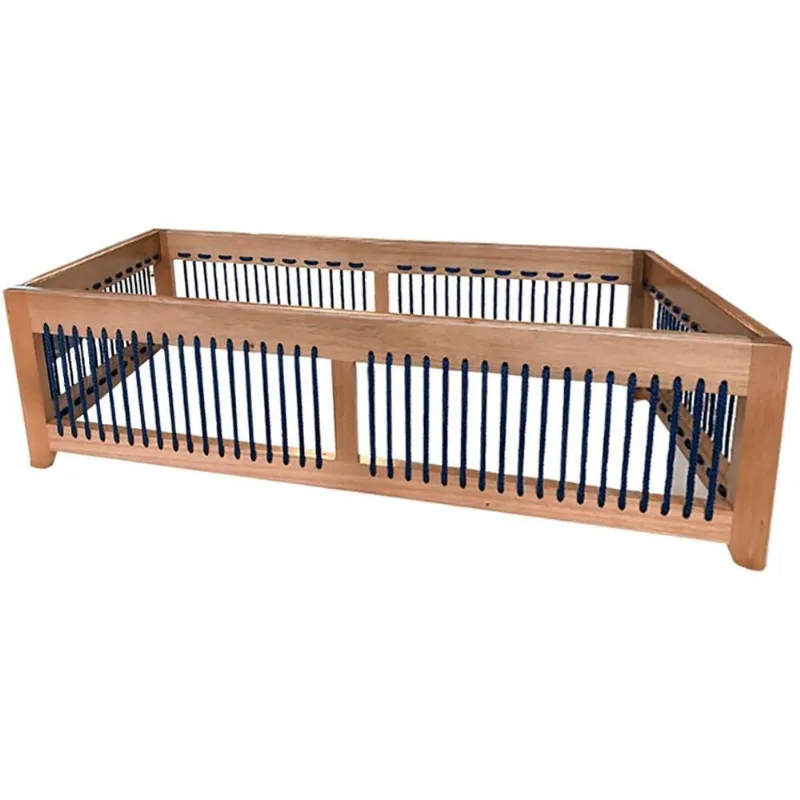 Mesa De Centro Saibi Ozki 150 Cm Madeira Eucalipto Cedro Corda Plana Azul