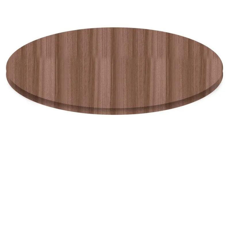 Tampo Redondo 80 cm (Largura) PE40 Pandin mdp 4,00 cm (altura) Cor Walnut