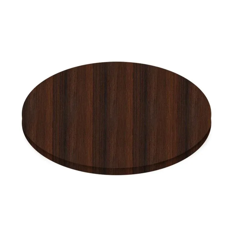 Tampo Redondo 70 cm (Largura) PE40 Pandin mdp 4,00 cm (altura) Cor Imbuia Terra