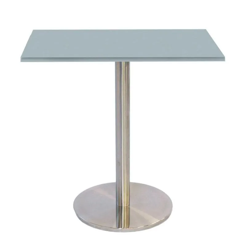 Mesa Bistrô Beta 112,50 Cm (alt) Disco Redondo Tampo Mdp Quadrado 70 Cm (larg) X 2,50 Cm (alt) Cinza