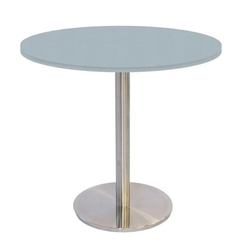 Mesa Bistrô Beta 112,50 Cm (alt) Disco Redondo Tampo Mdp Redondo 70 Cm (larg) X 2,50 Cm (alt) Cinza