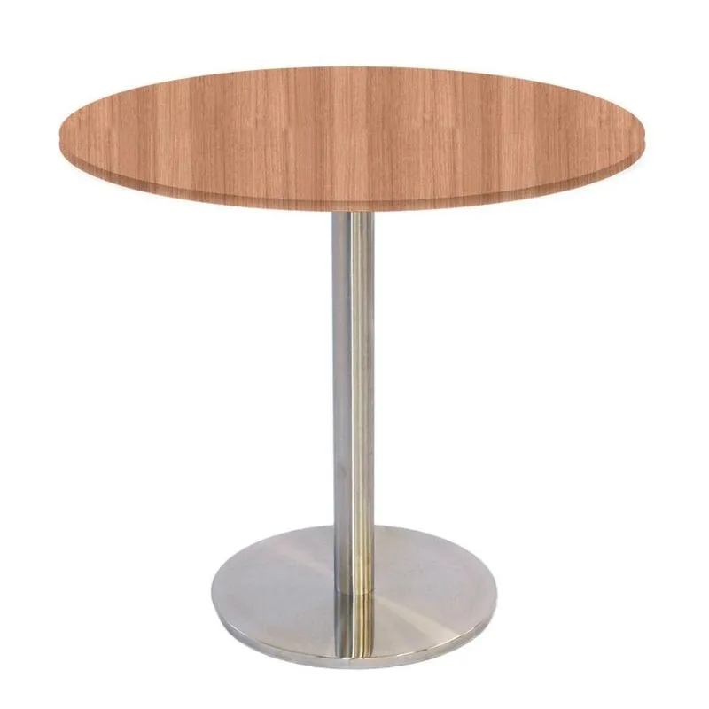 Mesa Bistrô Beta 112,50 Cm (alt) Disco Redondo Tampo Mdp Redondo 70 Cm (larg) X 2,50 Cm (alt) Noce Naturalle