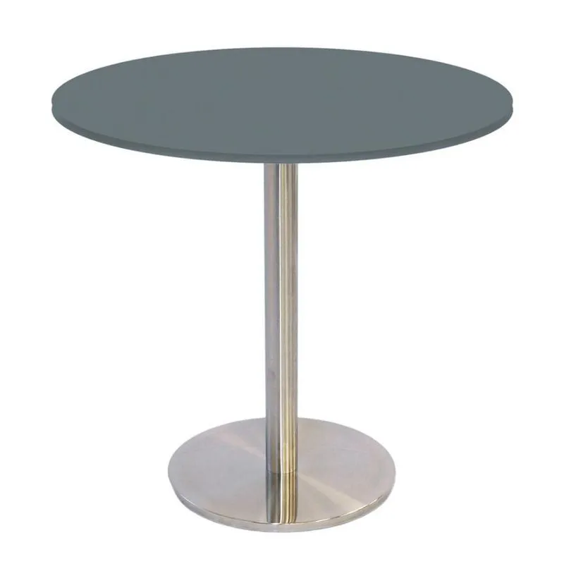 Mesa Bistrô Beta 112,50 Cm (alt) Disco Redondo Tampo Mdp Redondo 80 Cm (larg) X 2,50 Cm (alt) Grafito