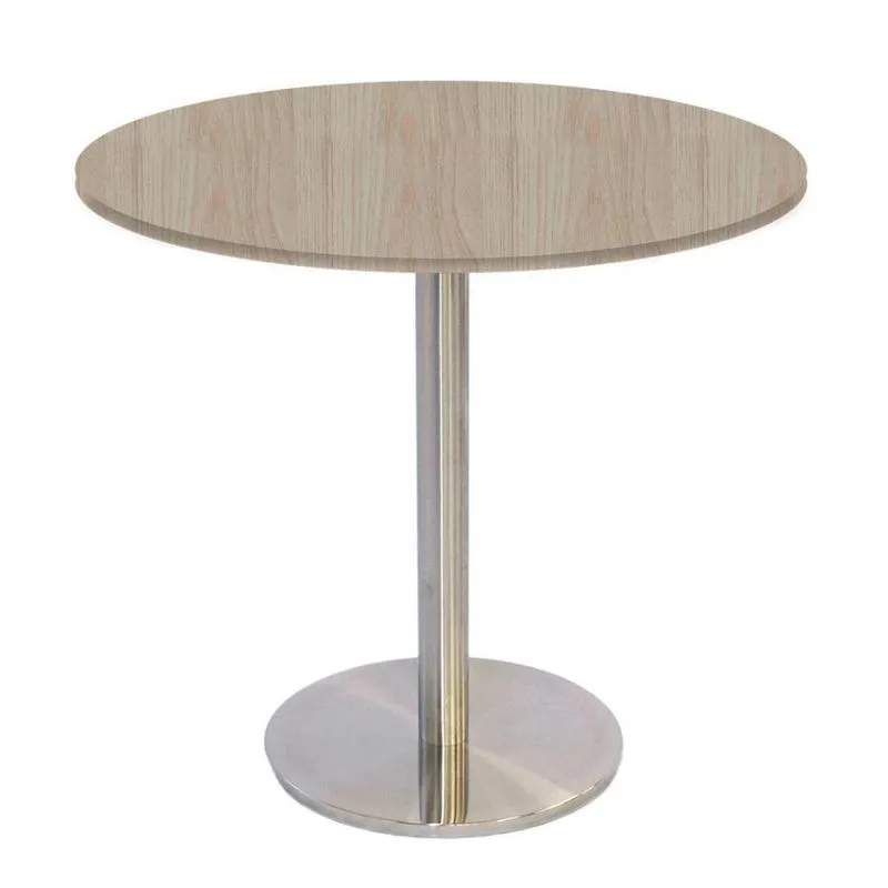 Mesa Bistrô Beta 112,50 Cm (alt) Disco Redondo Tampo Mdp Redondo 80 Cm (larg) X 2,50 Cm (alt) Noce Naturalle
