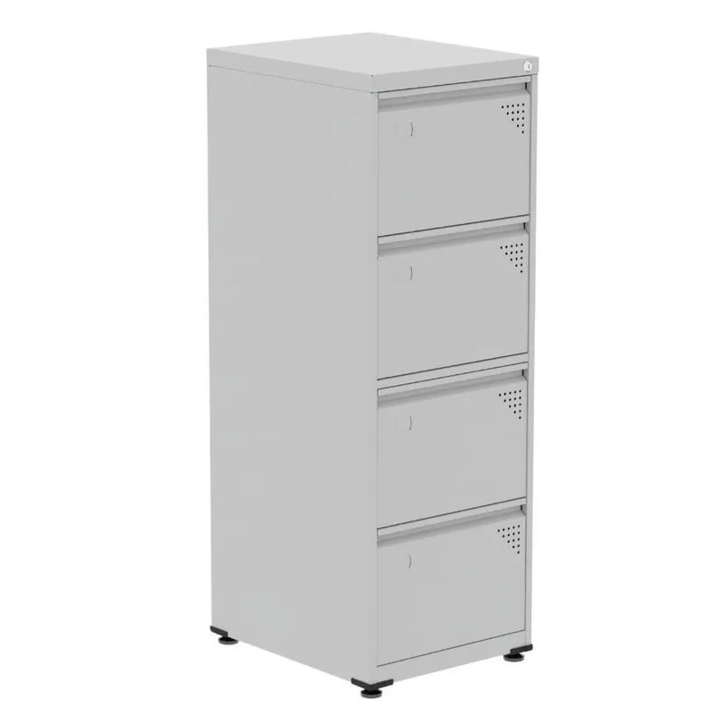 Armário De Arquivo De Aço Pandin 4 Gavetas Gavetas Cinza-branco