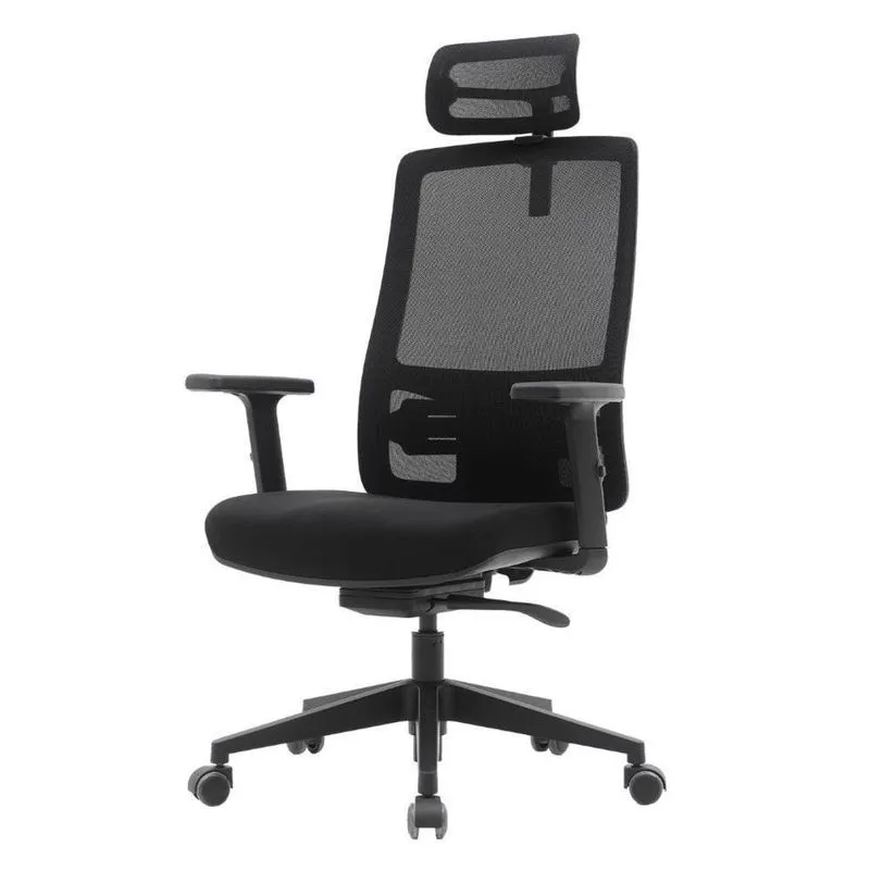 Cadeira Escritório Giratória Nr-17 Wall Street Presidente Fratini Tela Mesh Preto Base Rodízio Nylon