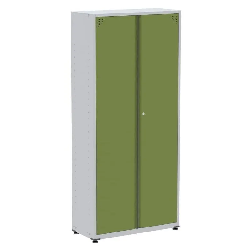 Armário Alto 2 Portas Pandin 80 Cm (largura) Inmetro Estrutura Aço Cinza E Portas Verdes C- Chave