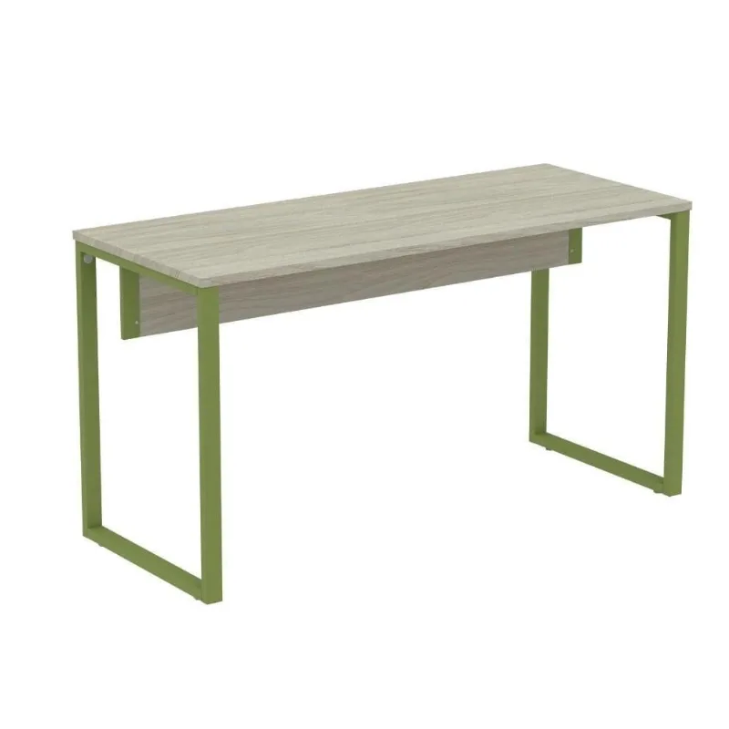 Mesa de Trabalho Retangular P25 TUB Contemporânea MDP 150CM Nogueira Casablanca Azul Del Rey Pandin