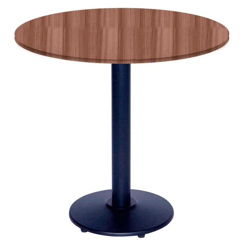 Mesa de Jantar Bistrô Zeta 2 Lugares Redonda Tampo MDP Marrom OR Design