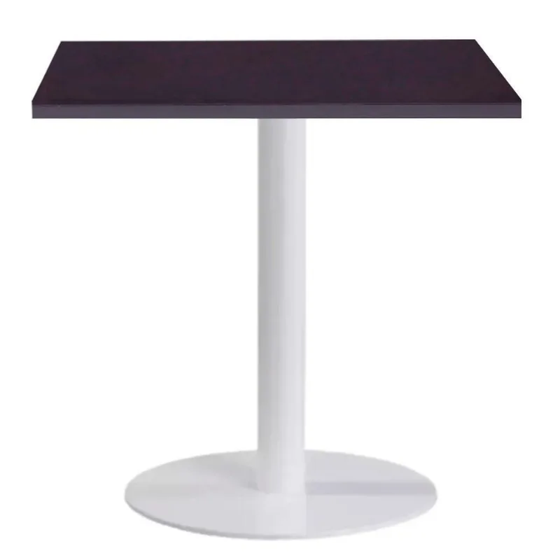Mesa de Jantar Pisa Beta 2 Lugares Redonda Tampo MDP Branco Preto Fratini