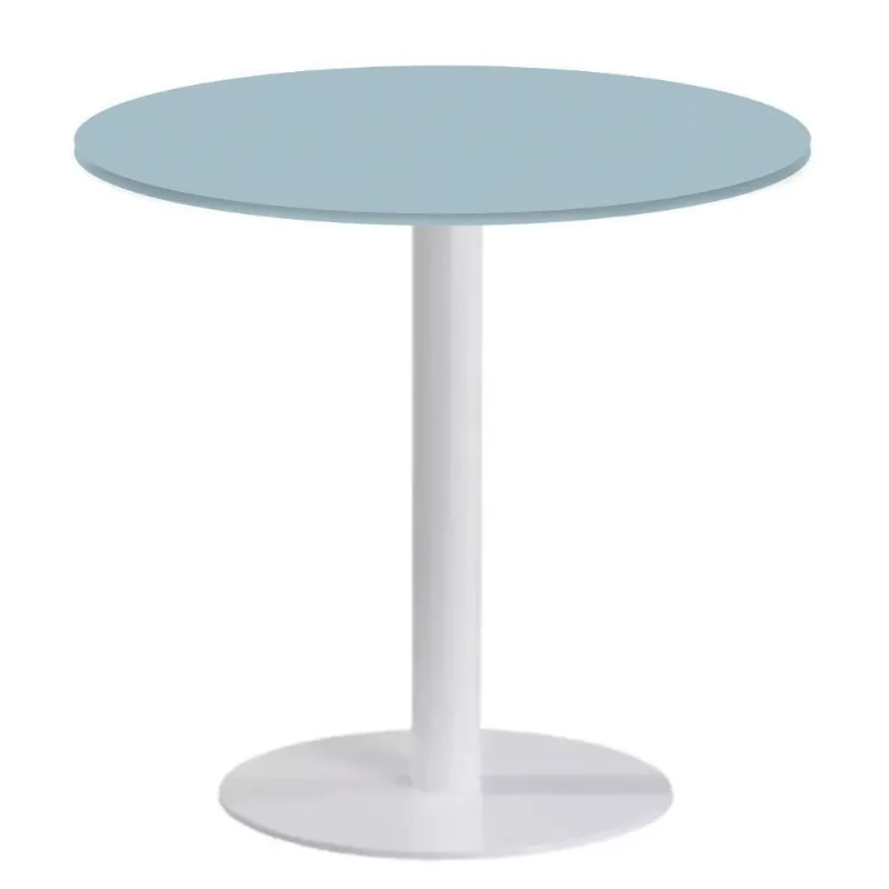 Mesa de Jantar Pisa Beta 2 Lugares Redonda Tampo MDP Cinza Branco Fratini