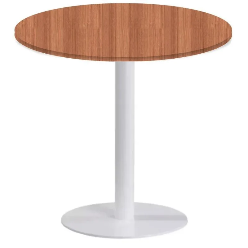 Mesa de Jantar Pisa Beta 2 Lugares Redonda Tampo MDP Branco Bege Fratini