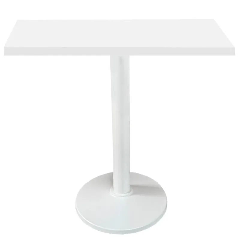 Mesa de Jantar Zeta 2 Lugares Redonda Tampo MDF 60CM Branco Ferro 75CM OR Design