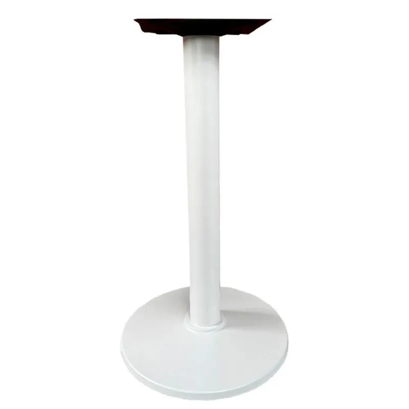 Base De Mesa Zeta Em Ferro Branco 72,50 Cm (altura) Com Disco Redondo