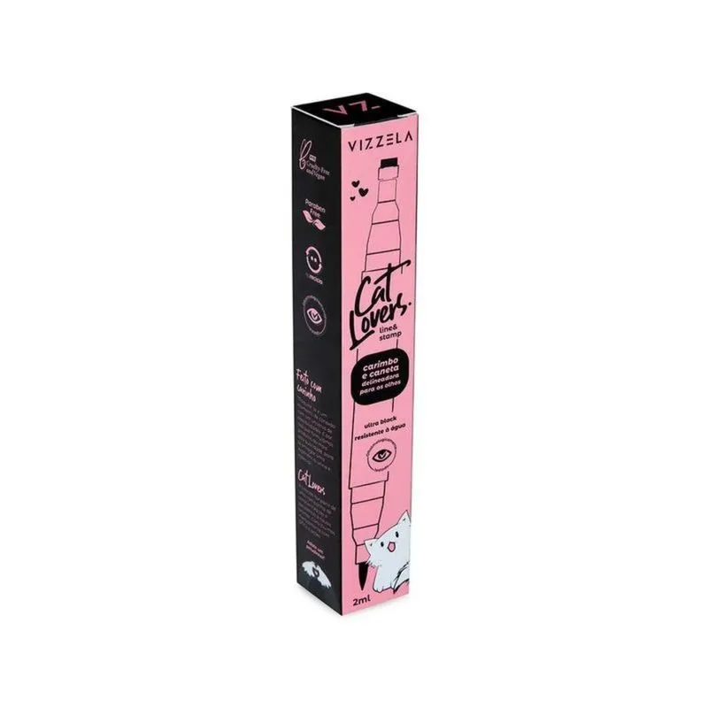 Vizzela Delineador Carimbo Lip &amp; Stamp Cat Lovers 2ml