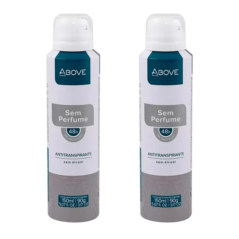 Desodorante Above Sem Perfume Sem Álcool 48h 150ml (2 Und)