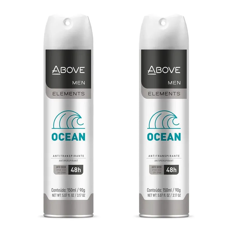 Desodorante Antitranspirante Above Elements Ocean (2 Und)