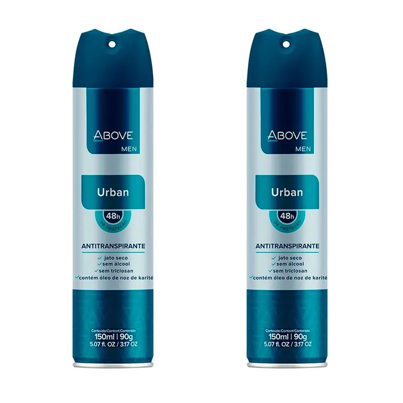 Desodorante Above Men Urban Antitranspirante 150ml (2 Und)