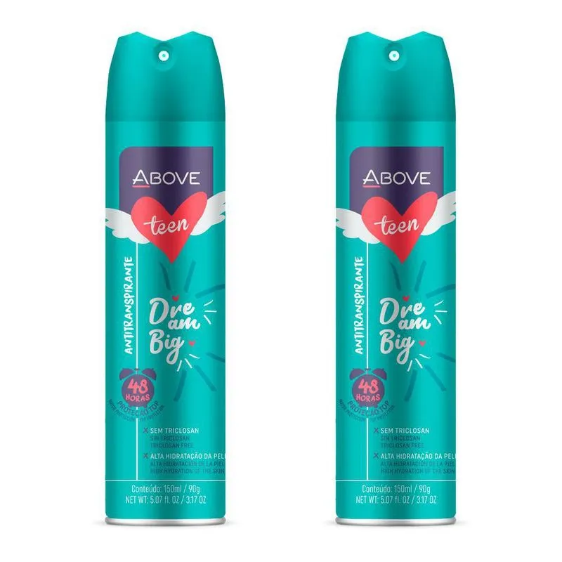 Kit Com 2 Desodorante Antitranspirante Above Teen Dream Big