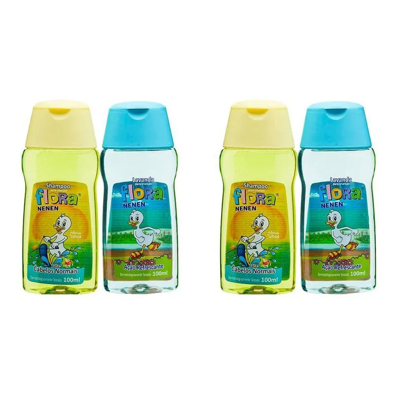 Kit Com 2 Kit Shampoo 100ml + Lavanda 100ml Flora Nenen