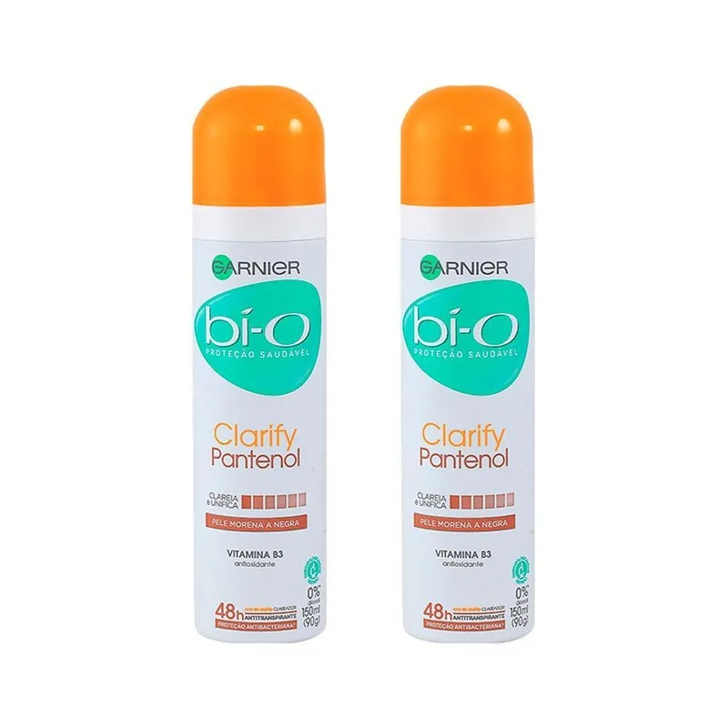 Kit Com 2 Desodorante Garnier Bi-o Pele Negra 48h 150ml
