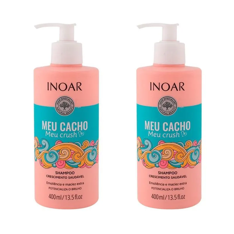 Kit Com 2 Shampoo Inoar Meu Cacho, Meu Crush 400ml